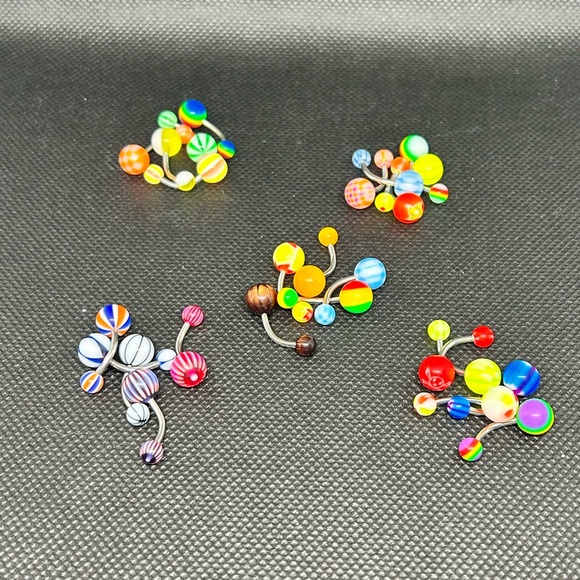 Colorful Belly Button Rings bundle NEW - Picture 3 of 8
